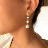 Brinco Pérolas - Banhado a Ouro - Hipoalergênico